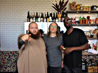 Rob Schwimmer with Action Bronson and Wyclef Jean